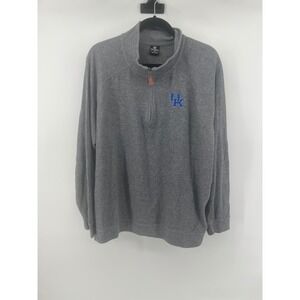 Top of the World Kentucky Wildcats Mens XXL Quarter Zip Pullover Gray Heather